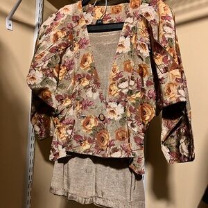 Floral Kimono Sleeve Dress